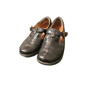 Clarks Unstructured‎ Un.poem Mary Jane Black Leather MOC Shoes Size 8